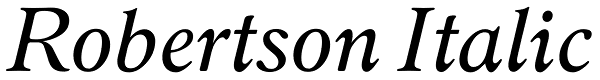 Robertson Italic Font