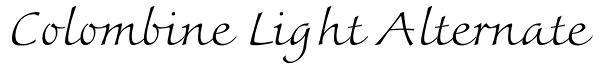 Colombine Light Alternate Font