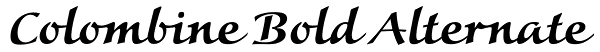 Colombine Bold Alternate Font