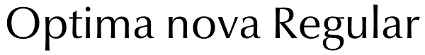 Optima nova Regular Font