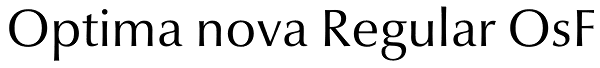 Optima nova Regular OsF Font