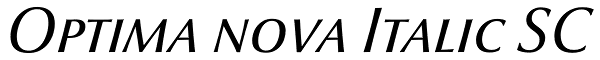 Optima nova Italic SC Font