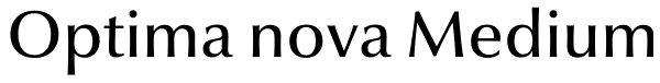 Optima nova Medium Font