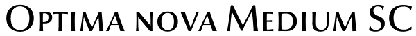 Optima nova Medium SC Font