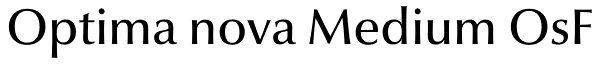 Optima nova Medium OsF Font