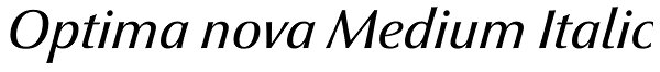 Optima nova Medium Italic Font