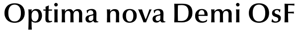 Optima nova Demi OsF Font