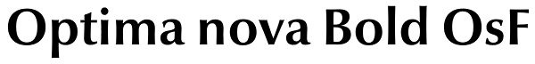 Optima nova Bold OsF Font