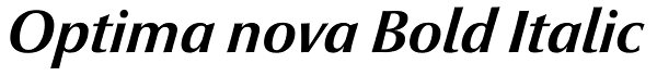 Optima nova Bold Italic Font