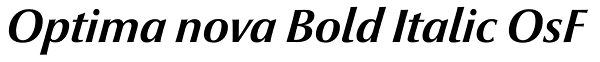 Optima nova Bold Italic OsF Font