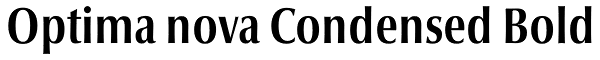 Optima nova Condensed Bold Font