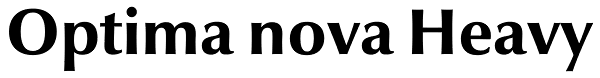 Optima nova Heavy Font