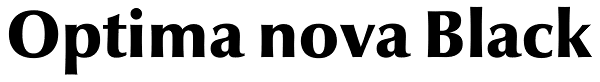 Optima nova Black Font