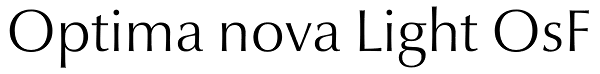 Optima nova Light OsF Font