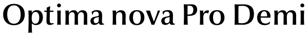 Optima nova Pro Demi Font