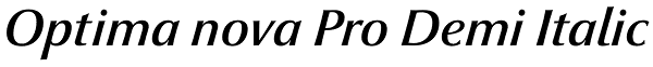 Optima nova Pro Demi Italic Font