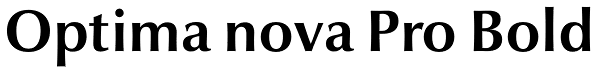 Optima nova Pro Bold Font