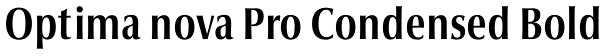 Optima nova Pro Condensed Bold Font