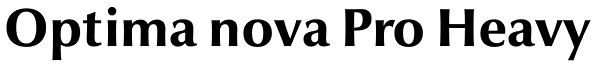 Optima nova Pro Heavy Font