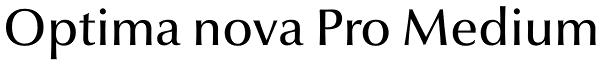 Optima nova Pro Medium Font