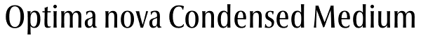 Optima nova Condensed Medium Font