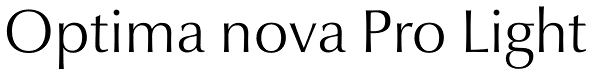 Optima nova Pro Light Font