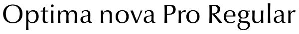 Optima nova Pro Regular Font