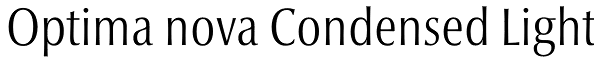 Optima nova Condensed Light Font