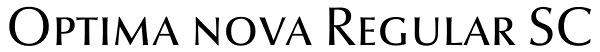 Optima nova Regular SC Font