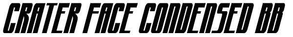 Crater Face Condensed BB Font