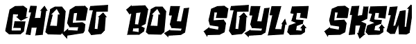 Ghost Boy Style Skew Font