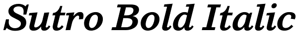 Sutro Bold Italic Font