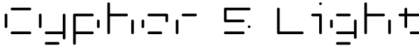 Cypher 5 Light Font