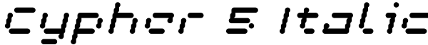Cypher 5 Italic Font