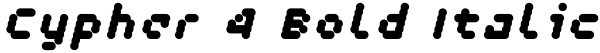 Cypher 4 Bold Italic Font