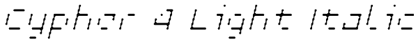 Cypher 4 Light Italic Font