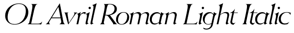 OL Avril Roman Light Italic Font