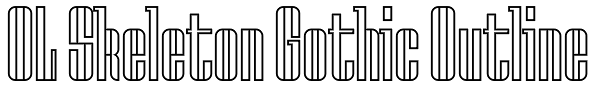 OL Skeleton Gothic Outline Font