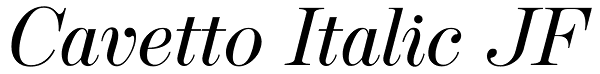 Cavetto Italic JF Font
