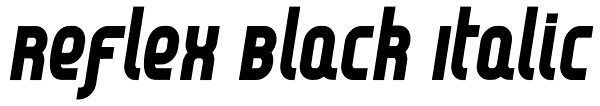 Reflex Black Italic Font