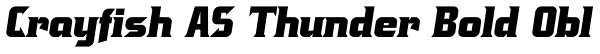 Crayfish AS Thunder Bold Obl Font