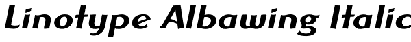 Linotype Albawing Italic Font