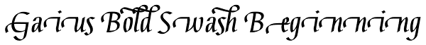 Gaius Bold Swash Beginning Font