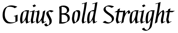 Gaius Bold Straight Font