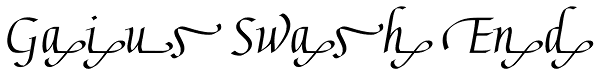 Gaius Swash End Font