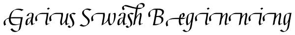 Gaius Swash Beginning Font