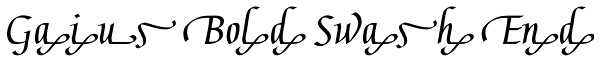 Gaius Bold Swash End Font