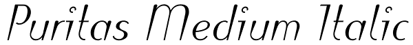 Puritas Medium Italic Font