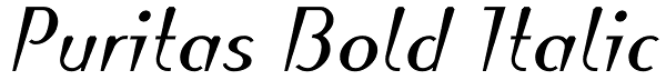 Puritas Bold Italic Font