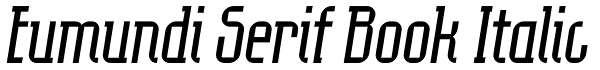 Eumundi Serif Book Italic Font